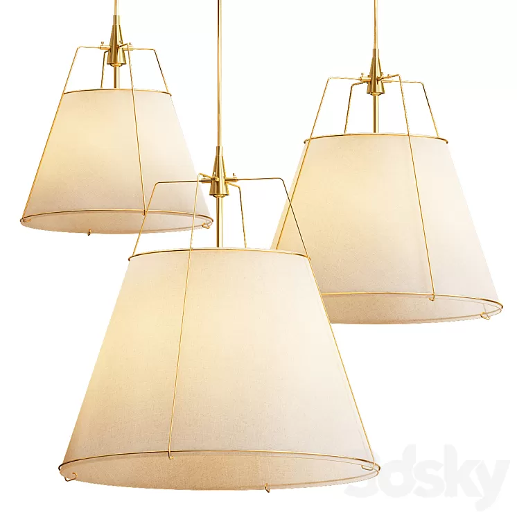 Conical Drum Pendants 3D Model Free