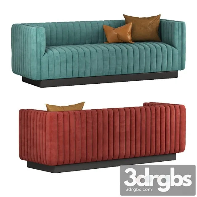 Conjure Tufted Velvet Sofa In Emerald 3D Model Free