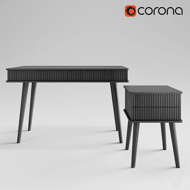 Consol VIVA & pedestal VIVA STAND DUO by LULU Space 3D Model