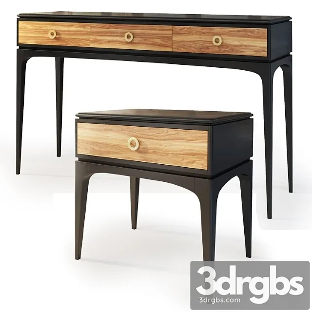 Console and bedside table kopmann. dresser nightstand by unica moblar 2 3D Model Free