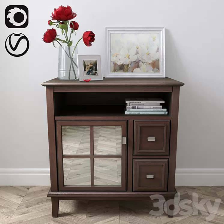 Console ASHLEY T654-40 3D Model