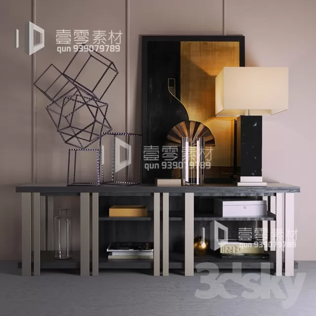 CONSOLE & CABINETS 3D MODELS – VOL.10 – No.004
