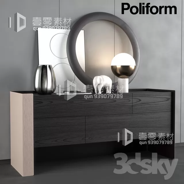 CONSOLE & CABINETS 3D MODELS – VOL.10 – No.010