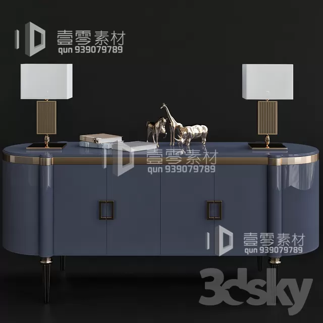CONSOLE & CABINETS 3D MODELS – VOL.10 – No.024