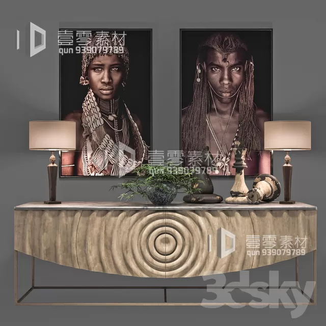 CONSOLE & CABINETS 3D MODELS – VOL.10 – No.046