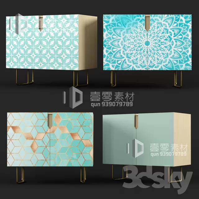 CONSOLE & CABINETS 3D MODELS – VOL.10 – No.048