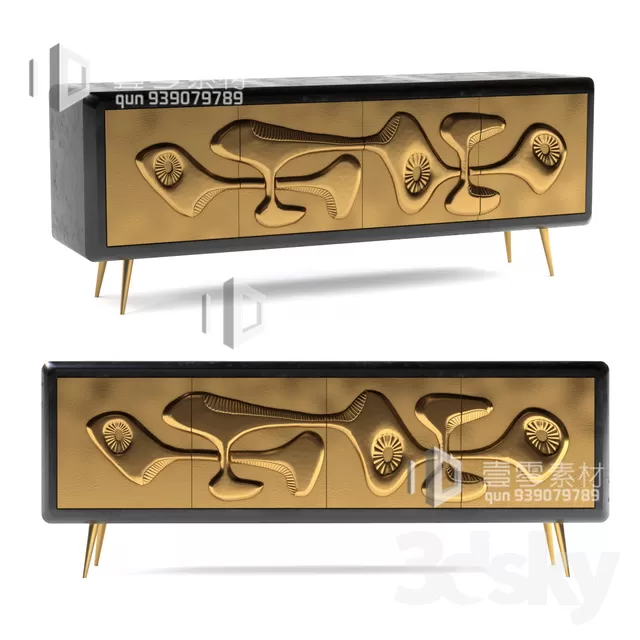 CONSOLE & CABINETS 3D MODELS – VOL.10 – No.088