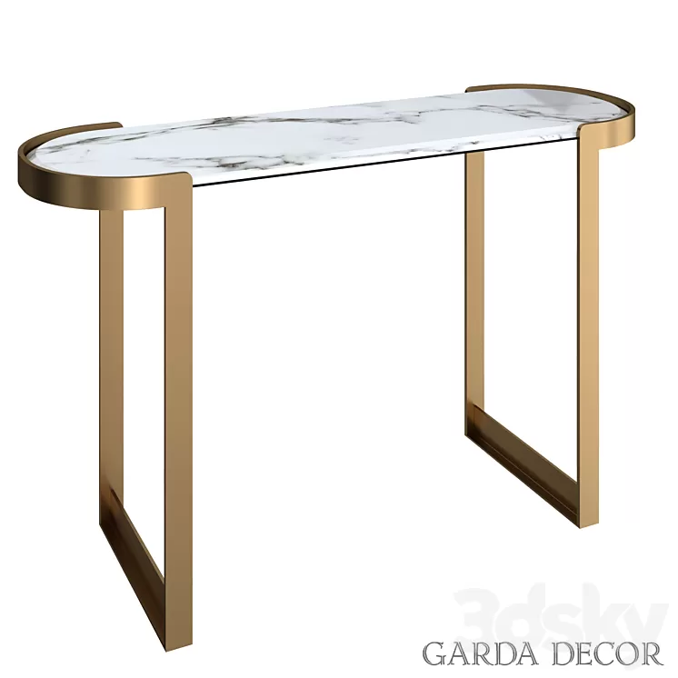 CONSOLE SEVILLA WITH ARTIFICIAL MARBLE 58DB-CST20051 Garda Decor 3D Model