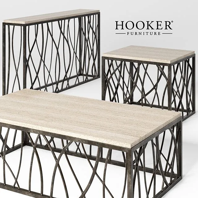 Console Table Cocktail Table End Table 3D Model