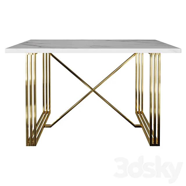 CONSOLE TABLE WHITE 3D Model
