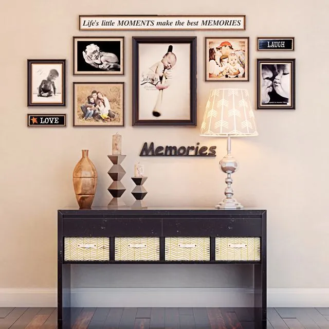 Console table with decor 3D Model
