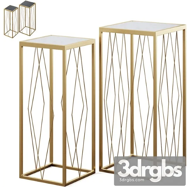 Console with marble top by glasar