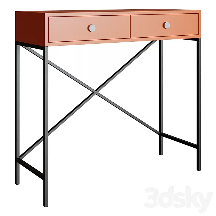 Console with two drawers For Miss 3D Model