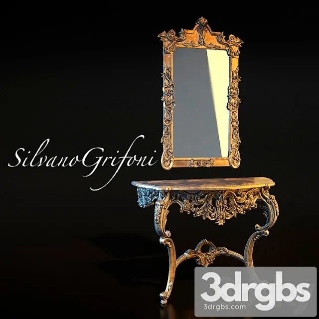 Console with Zierkal Silvano Gryphons 3D Model Free