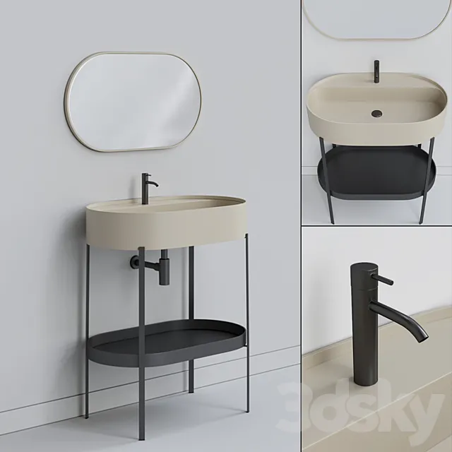 CONSOLLE Oval washbasin 3DModel