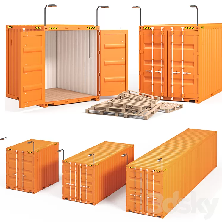 Container 10 20 40 ft 3D Model