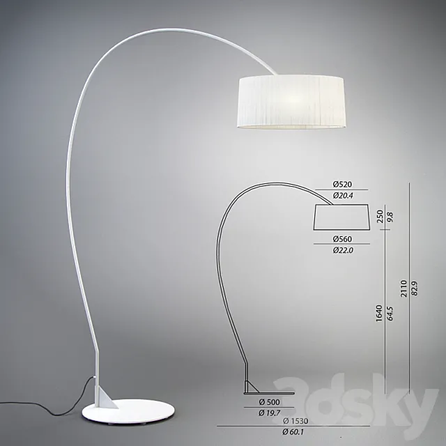 CONTARDI Divina Arco floor lamp 3D Model