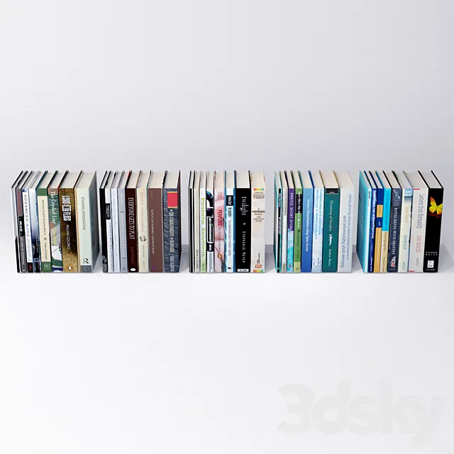 Contemporary Books Collection. 40 pcs 3DModel