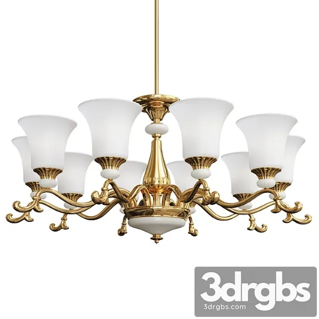Contemporary clean copper chandelier 2 3D Model Free