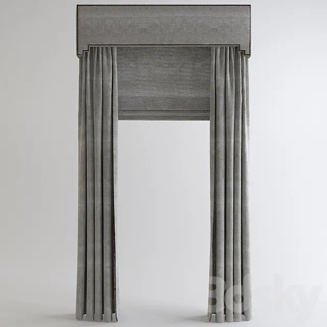 Contemporary curtains 3DModel