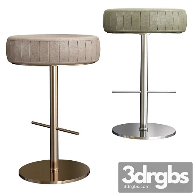 Contemporary italian designer leather bar stool 2 3D Model Free