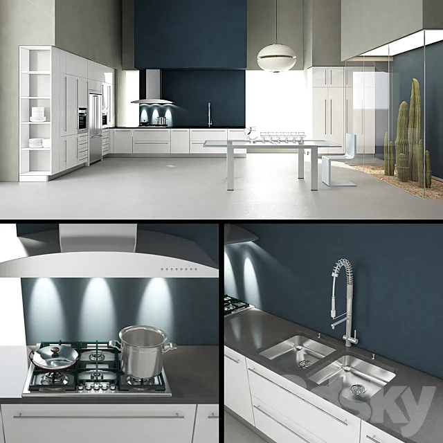 Contemporary kitchen 3DModel