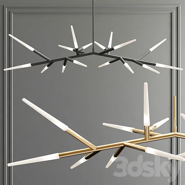 Contemporary Multi Tube LED Chandelier Free Download