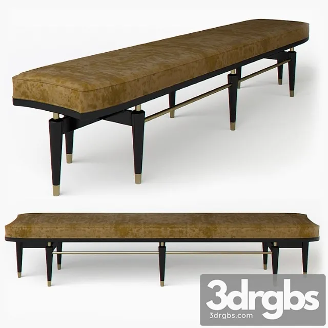 Contemporary upholstered bench 2 3D Model Free