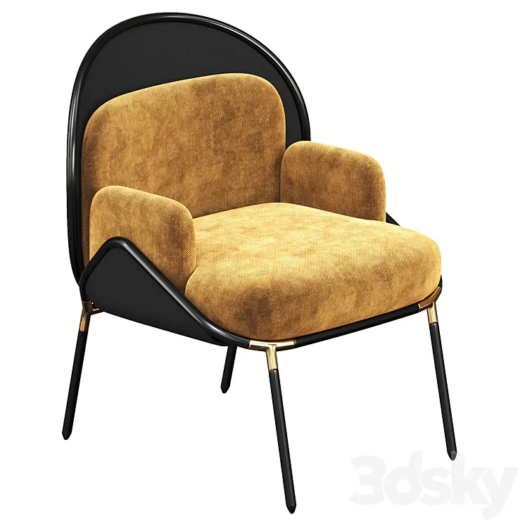Contemporary visitor armchair MESH LOW BACK 3D Model Free