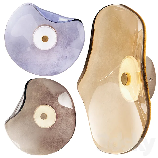 Contemporary Wall Sconce with Glass Shade 3D Model