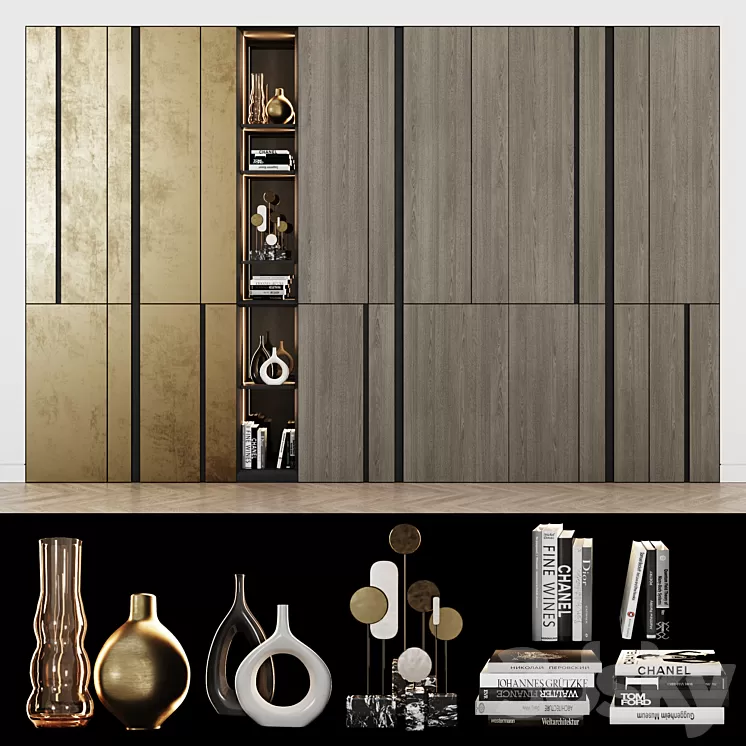 Contemporary wardrobe 02 3D Model