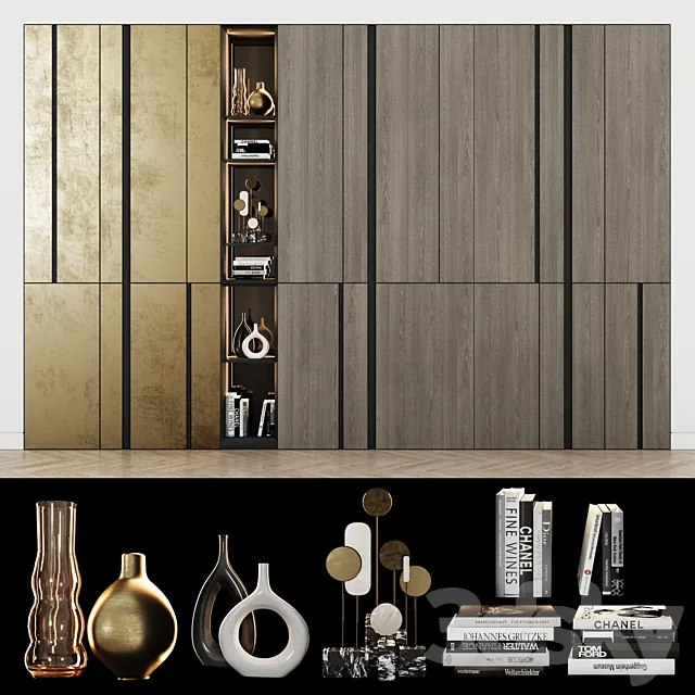 Contemporary wardrobe 02 3DModel