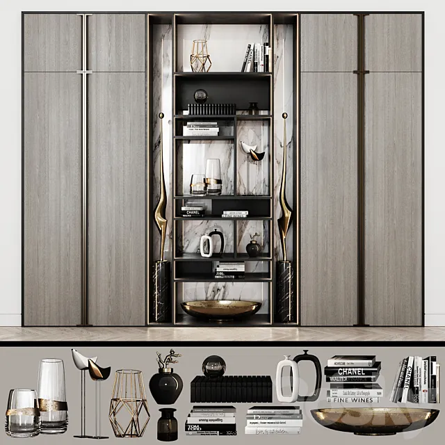 Contemporary wardrobe 03 3DModel