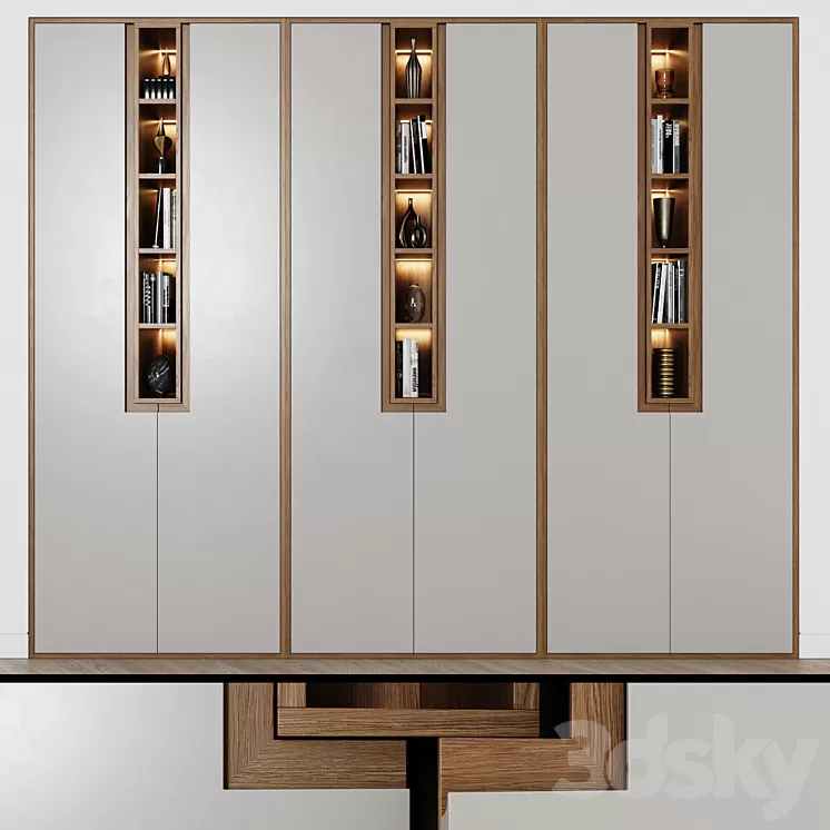 Contemporary wardrobe 30 3D Model Free