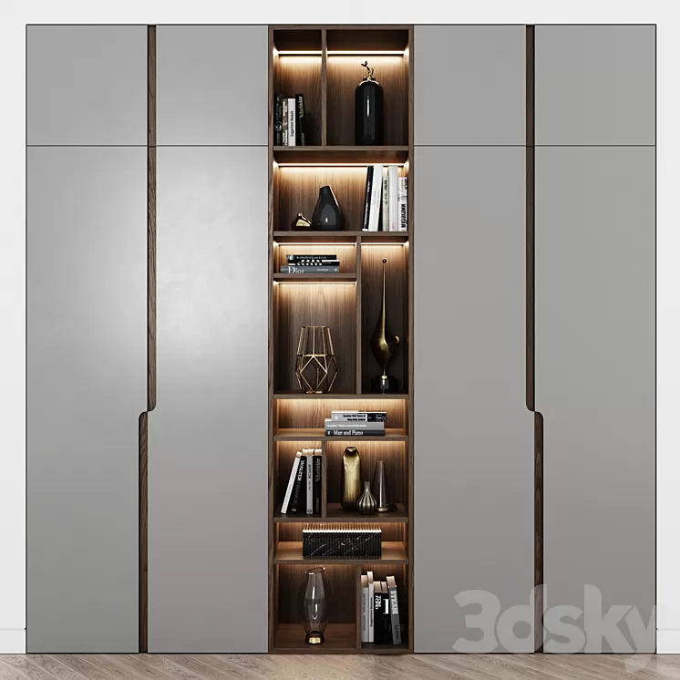 Contemporary wardrobes 12 3D Model