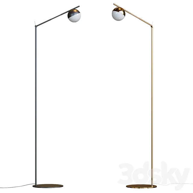 Contina Swing Arm Floor Lamp 3D Model