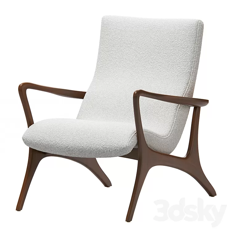 Contour Low Back Lounge Chair by Vladimir Kagan 3D Model Free