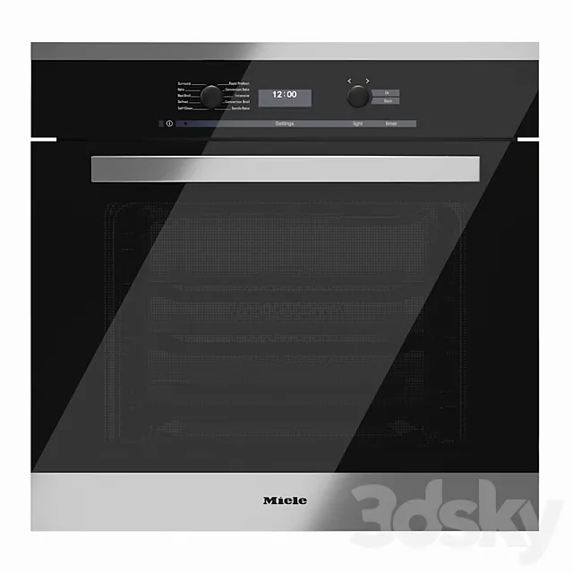 Convection Oven Miele H 6280 6281 BP Steel 3D Model
