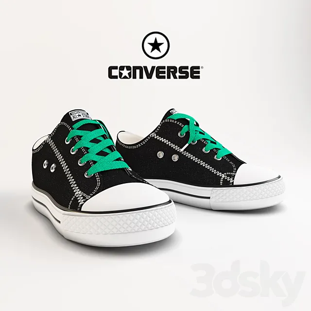 Converse Kids Shoes 3D Model