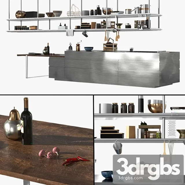 Convivium arclinea kitchen 3D Model Free