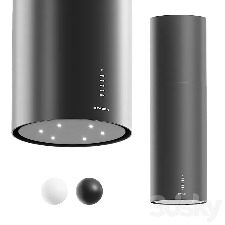 Cooker hood Faber CYLINDRA ISOLA GLOSS PLUS 3D Model