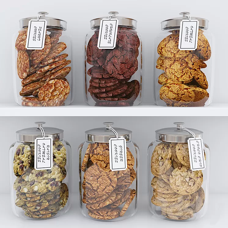 Cookie jars 3D Model