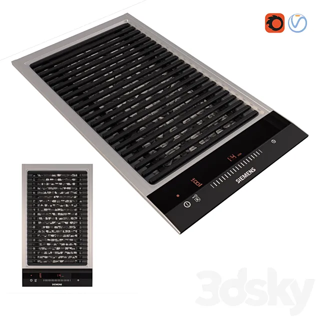 Cooking surface grill SIEMENS 3D Model