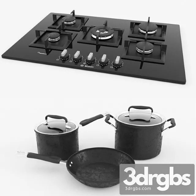 Cooktop bosch ppq 7 2 3D Model Free