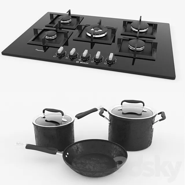 Cooktop BOSCH PPQ 7 3D Model