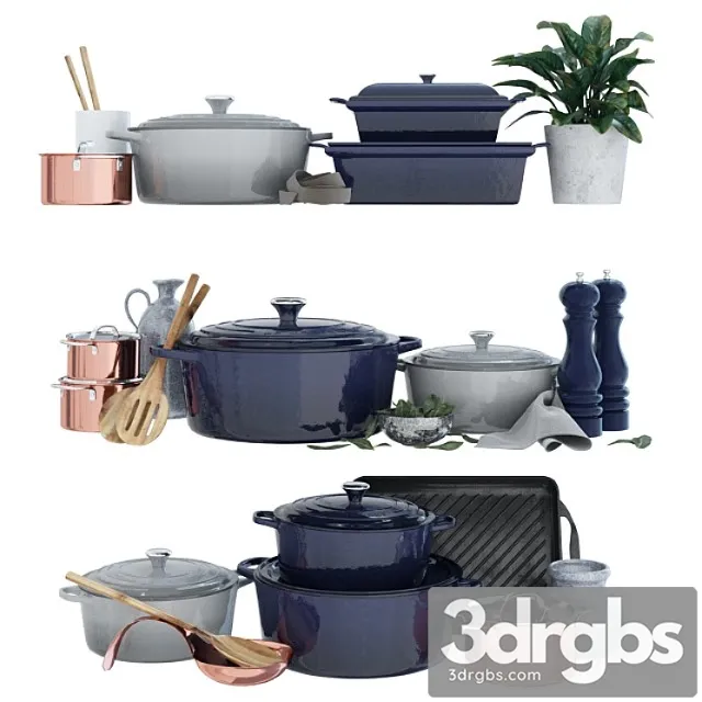 Cookware le creuset 3D Model Free