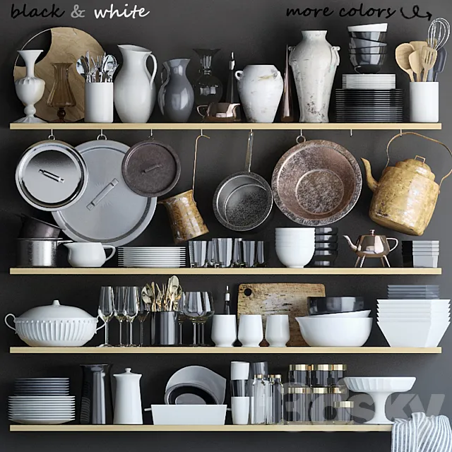 Cookware Set (3 colors) 3DModel