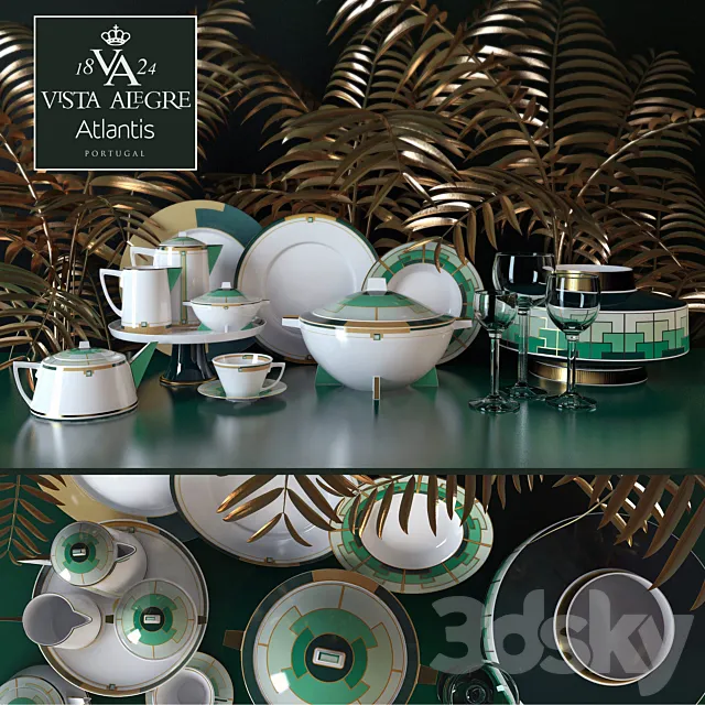 Cookware Set EMERALD factory Vista Alegre 3DModel