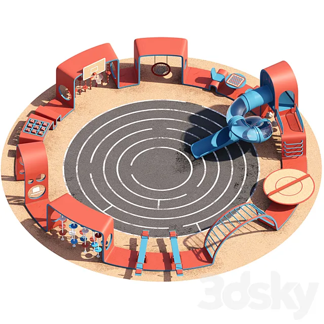 COOL RIBBON Children’s Play Complex 3D Model