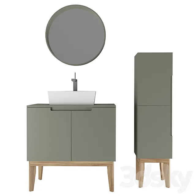 Cooper bathroom furniture 3D Model
